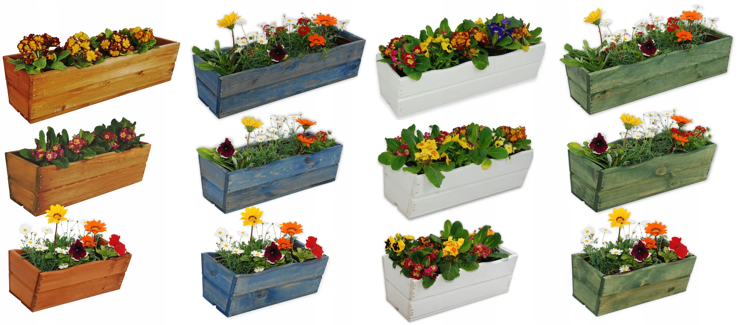 Skrzynka balkonowa na kwiaty szara 44 cm - obrazek 6