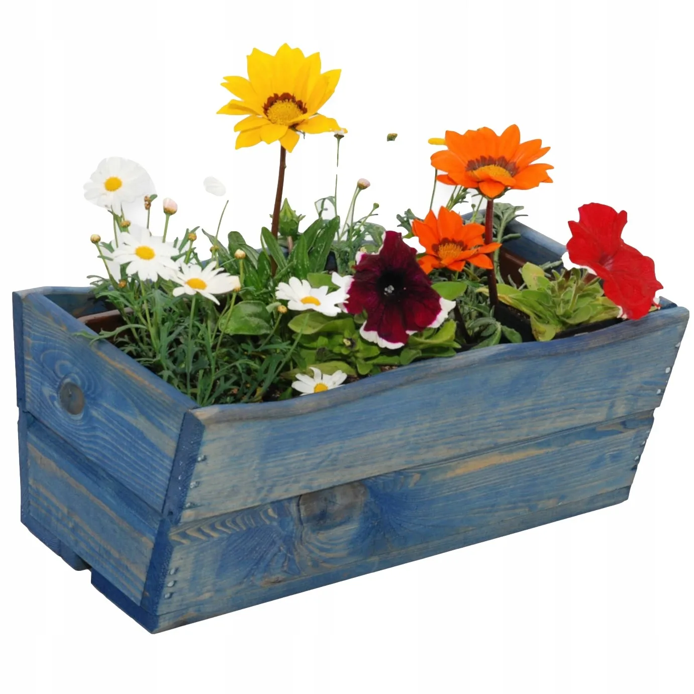 Skrzynka ogrodowa na kwiaty brązowa 44 cm - obrazek 2