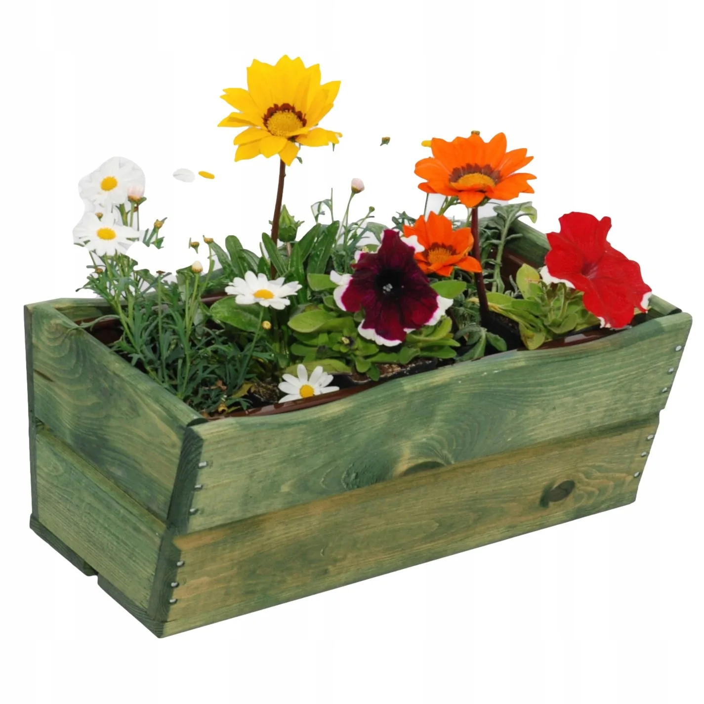 Skrzynka ogrodowa na kwiaty brązowa 44 cm - obrazek 4