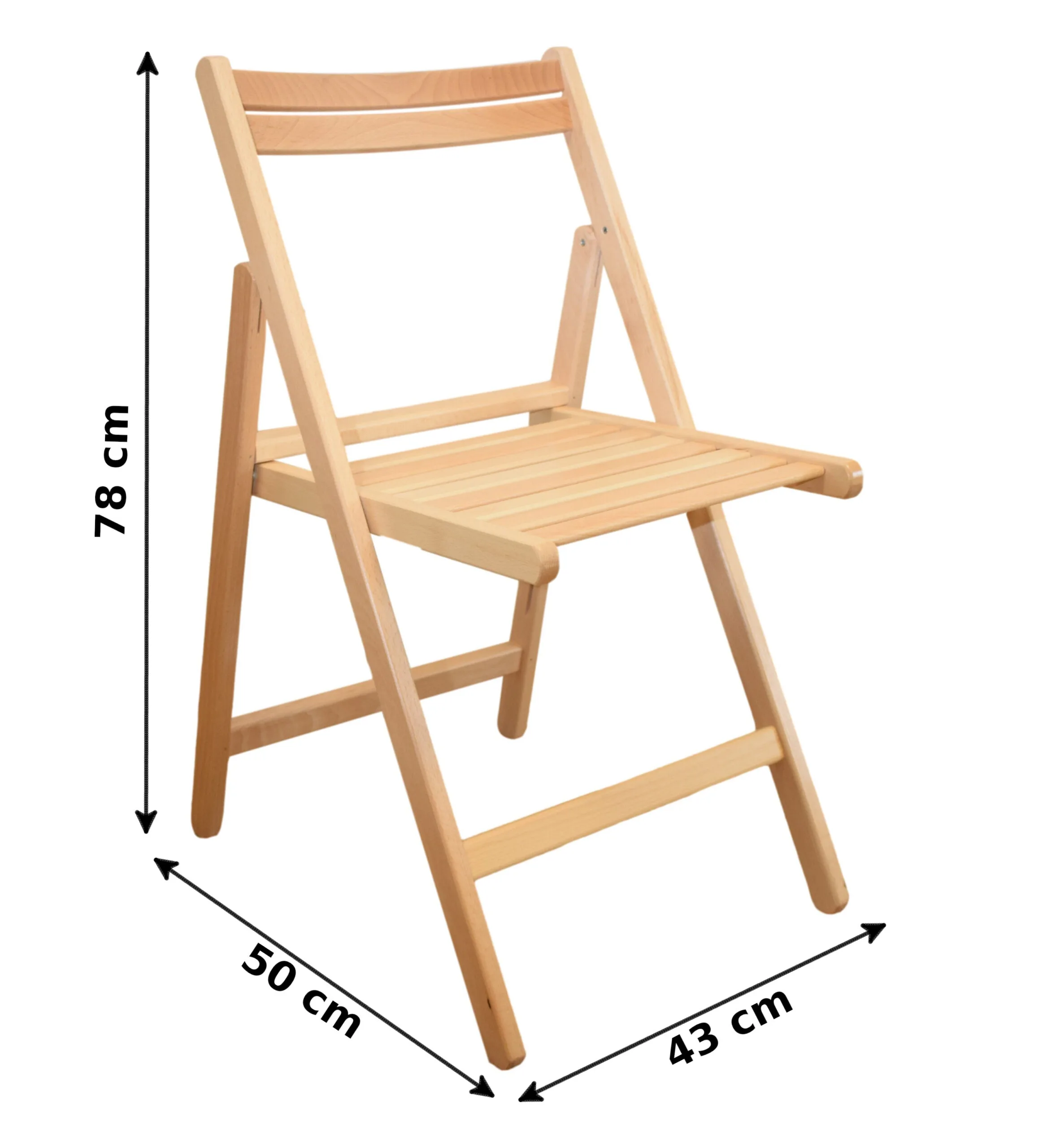 Krzesło składane bezbarwne - obrazek 2