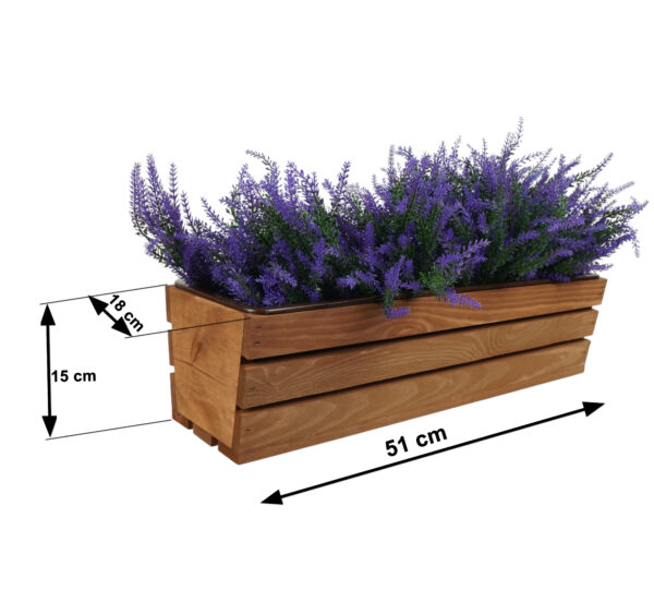 SKRZYNKA BALKONOWA Z WSADEM 51 cm BRĄZ - obrazek 6